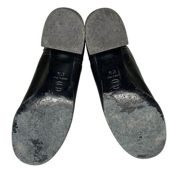 Chanel Interlocking C Lace Up Pearl Calfskin Leather Ankle Boot EU 37.5 US 6.5-7 - Picture 9 of 14